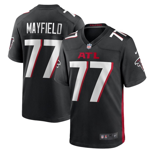 mens nike jalen mayfield black atlanta falcons game jersey